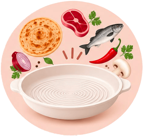 Mlewi, viande et poisson préparés dans la Tajine-Pan