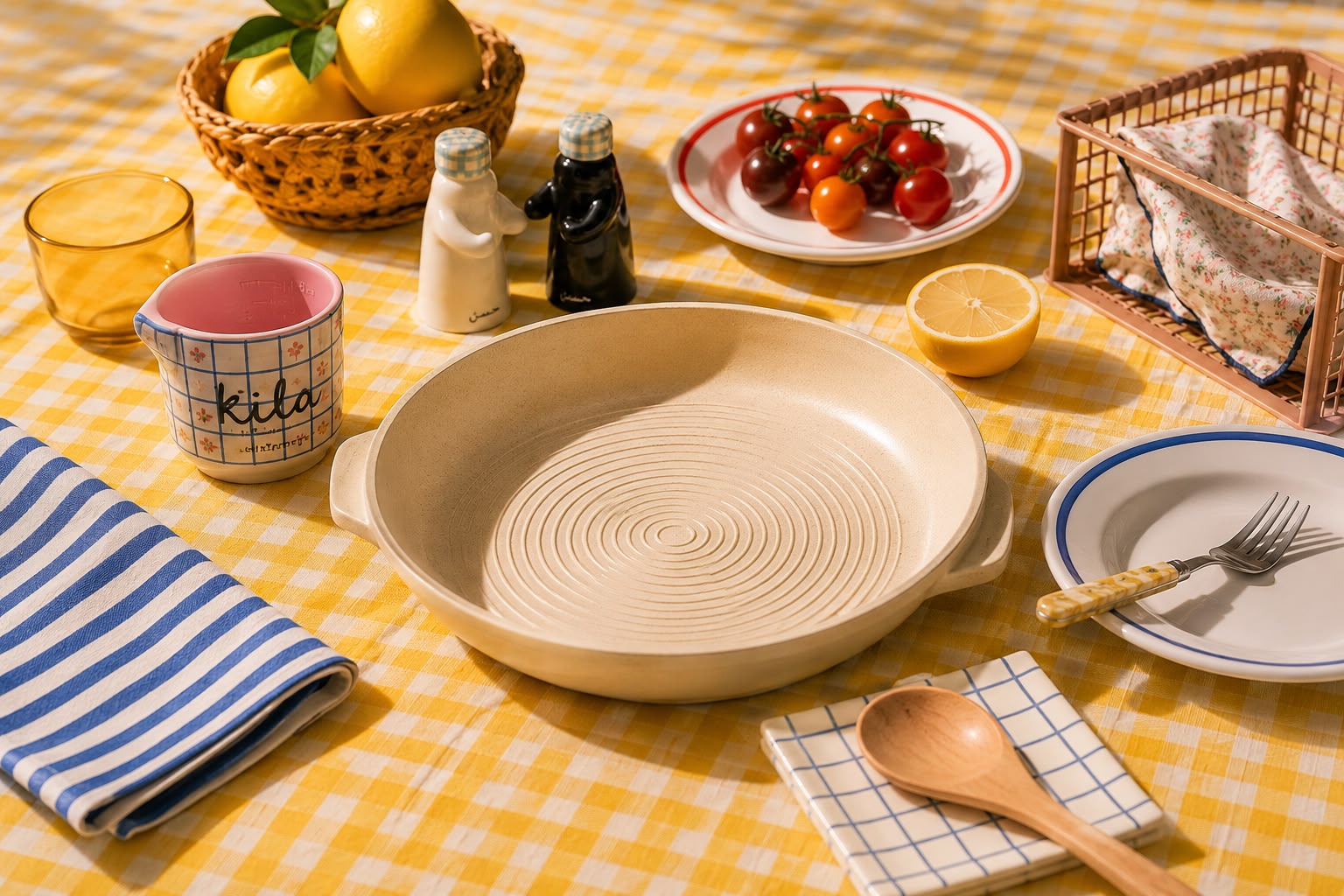 Une table colorée autour de la Tajine-Pan Tanwicha